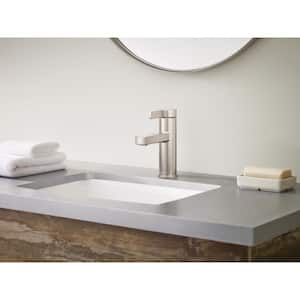 Beric Single Hole Single Handle Bathroom Faucet in Spot Resist Brushed Nickel