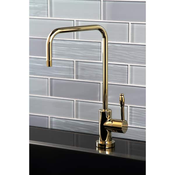 Nustudio Single-Handle Beverage Faucet in Polished Brass
