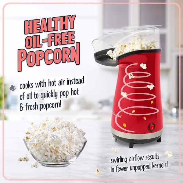 Nostalgia 1040 W 128 oz Red Air-Pop Popcorn Machine NAPH16RDSB6A