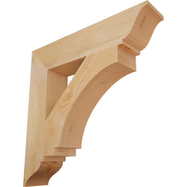 Ekena Millwork 6 in. x 30 in. x 30 in. Douglas Fir Imperial Traditional Rough Sawn Bracket