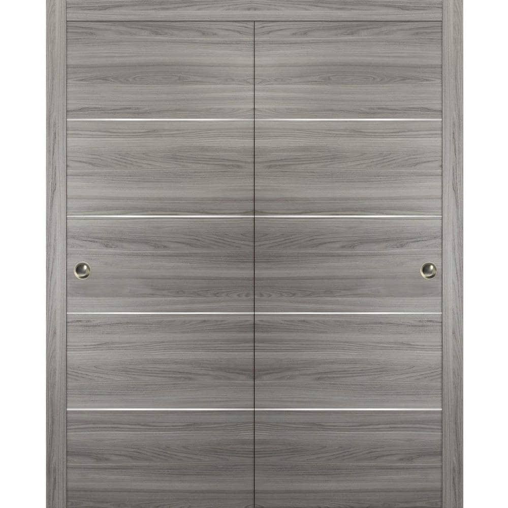 Sartodoors Planum 0020 72 In. X 84 In. Flush Ginger Ash Finished Wood ...