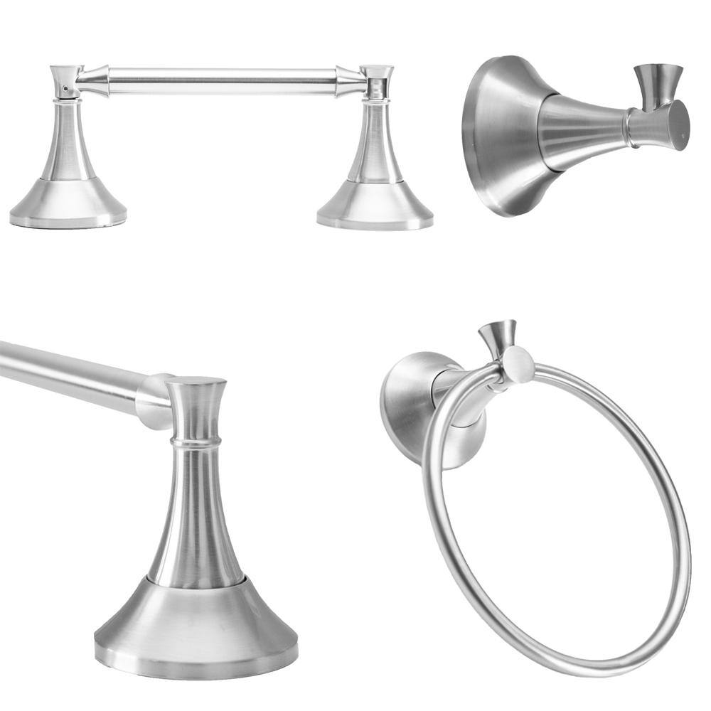 ARISTA Arlington 4Piece Bath Hardware Set in Satin Nickel 27024PCSET