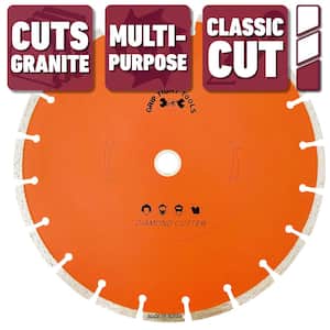 10 in. Classic Segmented Cut Diamond Blade for Cutting Granite, Marble, Concrete, Stone, Brick and Masonry (10-Pack)
