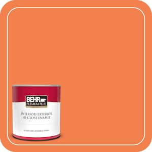 1 qt. #220B-6 Harvest Pumpkin Hi-Gloss Enamel Interior/Exterior Paint & Primer