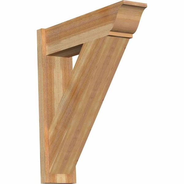 Ekena Millwork 8 in. x 34 in. x 30 in. Traditional Rough Sawn Western Red Cedar Outlooker