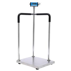 660 lbs. Capacity Stainless Steel Handrail Electronic Bariatric Physician LCD Digital Scale with Wheels