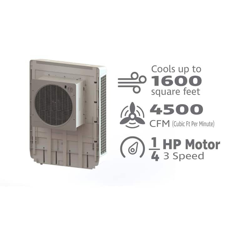 Bonaire Durango 4500 CFM 3-Speed Window Evaporative Cooler for 1600 sq. ft. (with Motor)