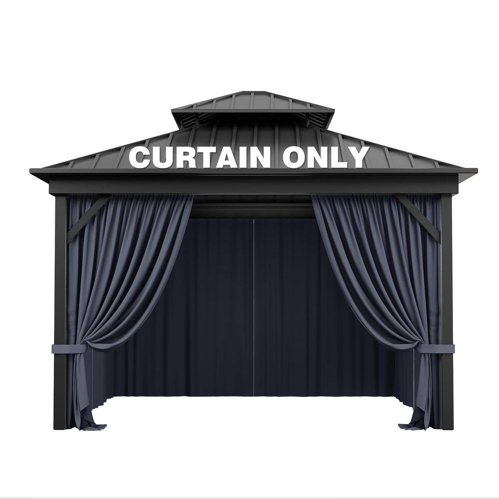 10 ft. x 10 ft. Universal Outdoor Privacy Curtains, Gazebo Curtain Replacement with Zipper Navy (4-Side Curtain Only) price history on PriceWatchPro