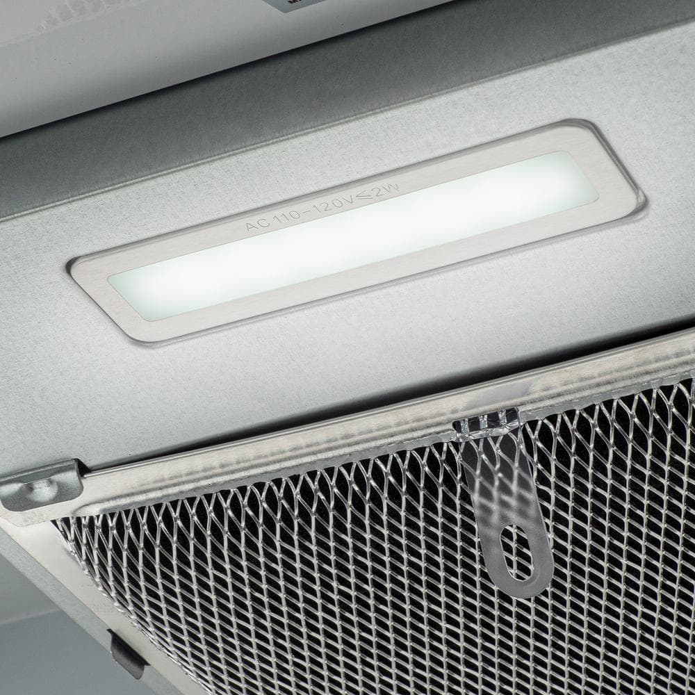 30-Inch White Convertible Stainless Steel Under Cabinet Range Hood