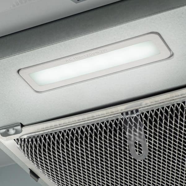 AKDY 30 in. White Under Cabinet Range Hood with Charcoal Filter