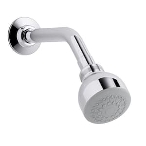Coralais 1-Spray 2.8 in. Single Wall Mount Fixed Shower Head in Polished Chrome