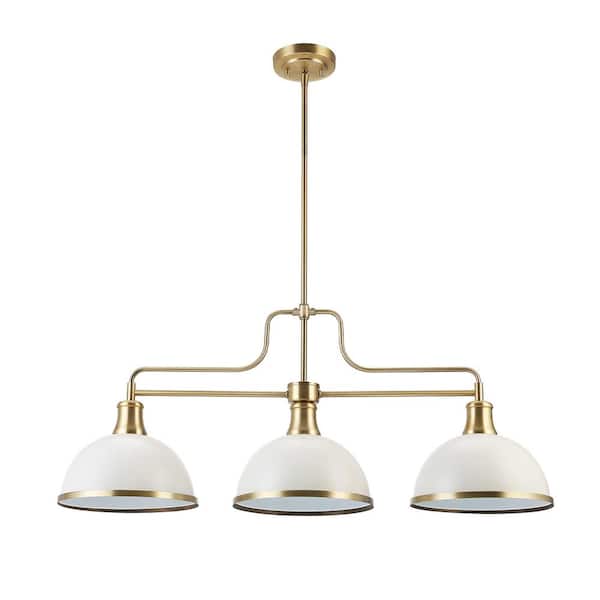 HDC 1-Light Brass Vintage Gold Glass Pendant Ceiling Light - Warm White