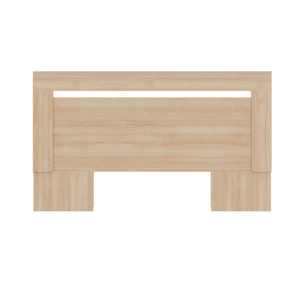 Natural Blonde Oak Queen Size Modern Wood Headboard