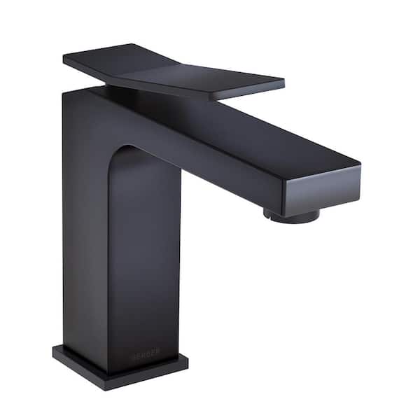 Gerber Avian Single Handle Single Hole Bathroom Faucet with Metal Touch Down Drain Included in Satin Black