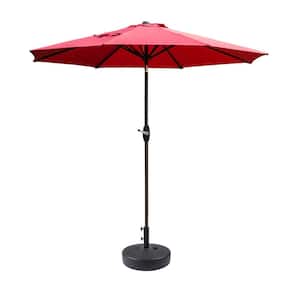 Harris 9 ft. Market Patio Umbrella with Round Base in Red