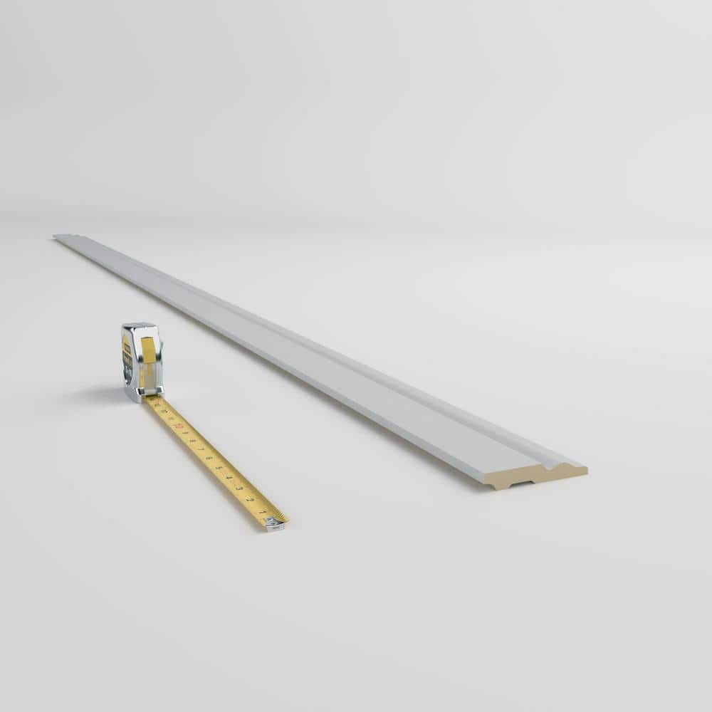 Primed Gray Polyurethane Geometric Baseboard Moulding Sample