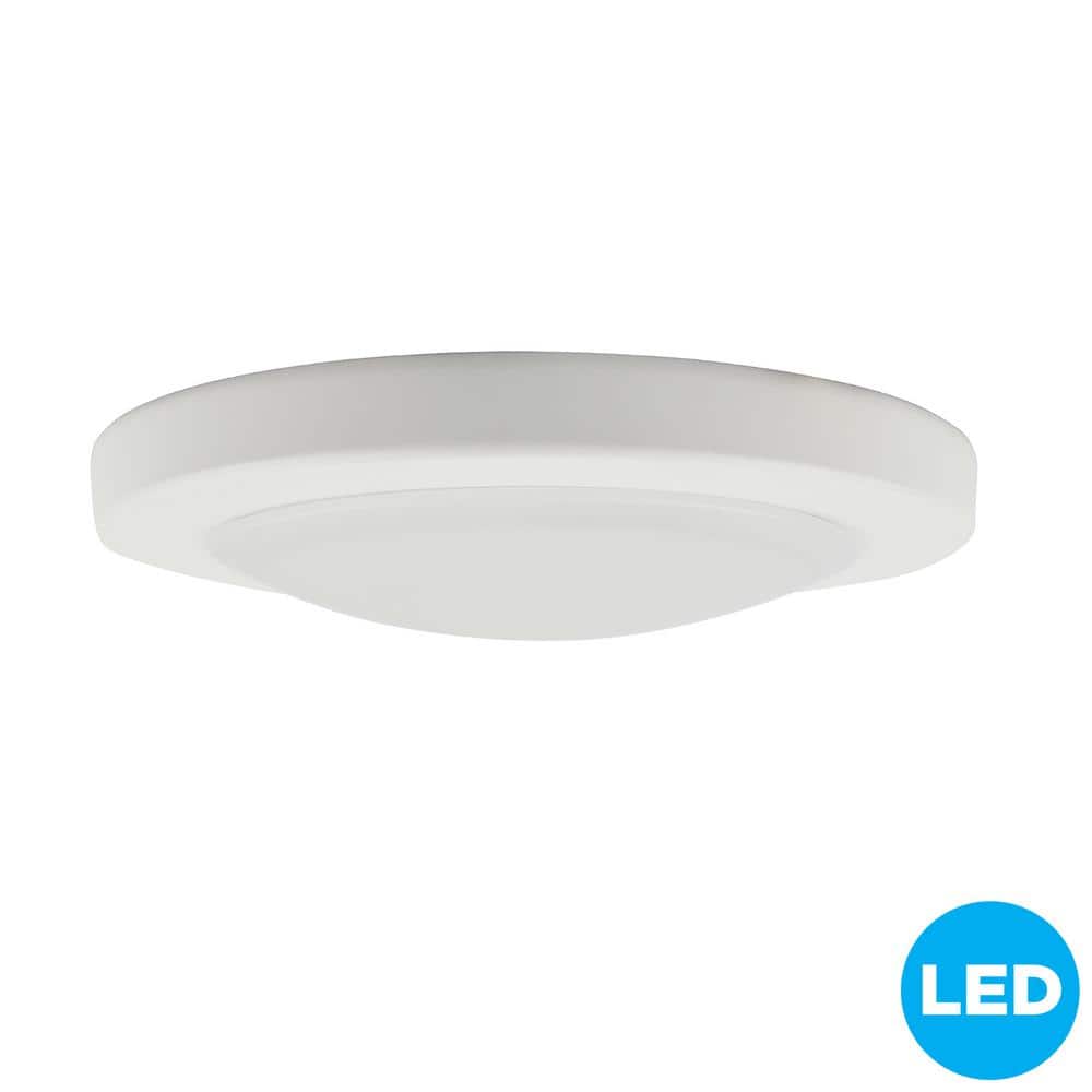 Design House Paxton 7-3/8 in. White Integrated LED Flush Mount Disk Light  588160 - The Home Depot