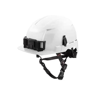 BOLT White Type 2 Class E Front Brim Non-Vented Safety Helmet