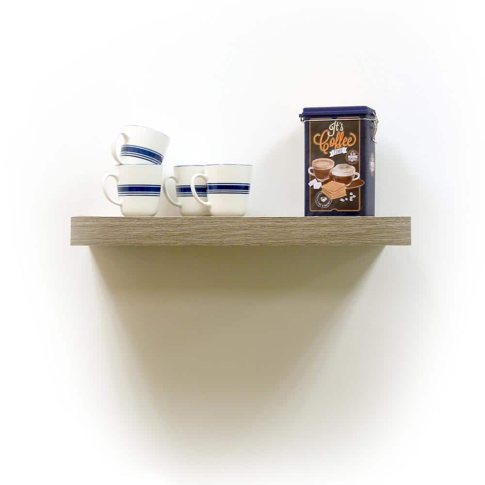 Rustic Wood MDF Floating Shelf - 24" x 10" for Cozy Spaces