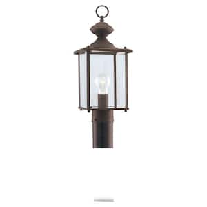 Jamestowne 1-Light Antique Bronze Outdoor Traditional Lamp Post Light Top