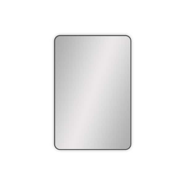 COWLOWN 30 in. W x 36 in. H Rectangular Framed Wall Bathroom Vanity Mirror in Matte Black