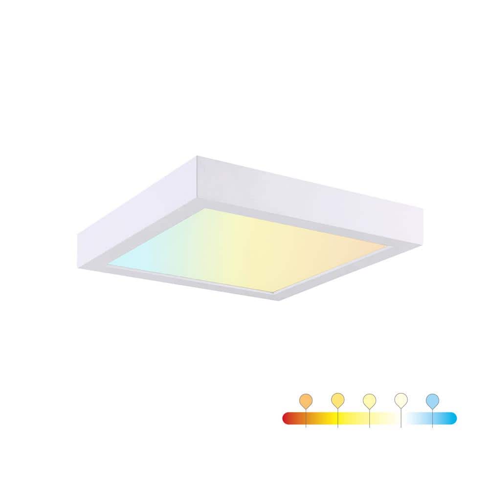 9 in. Square Color Selectable Integrated LED Flush Mount Downlight in white price history on PriceWatchPro