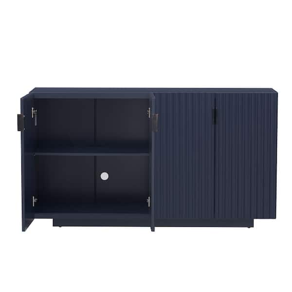Boosicavelly Antique Navy Blue MDF 60 in. Sideboard with