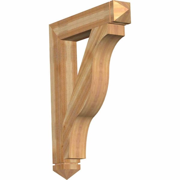 Ekena Millwork 6 in. x 48 in. x 36 in. Western Red Cedar Funston Arts and Crafts Rough Sawn