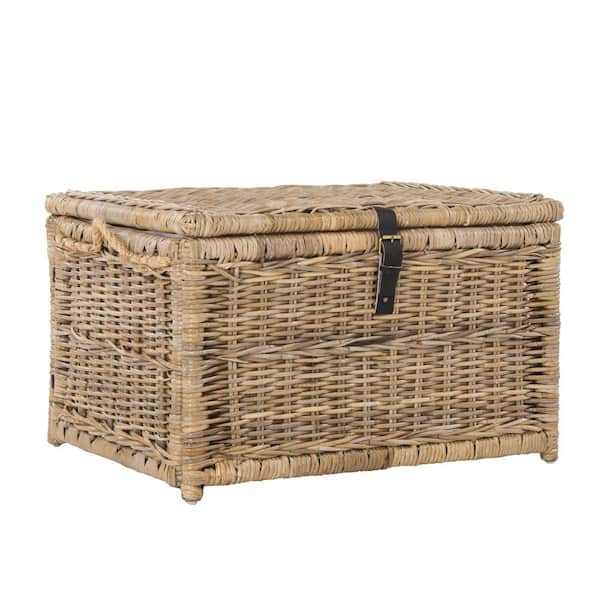 Caden 30 in. Natural Wicker Storage Trunk