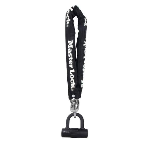 3 ft. (90cm) Bike Lock Chain with 10mm Diameter Hardened Steel Links; 3-1/2 in. x 14 mm Mini U-Lock