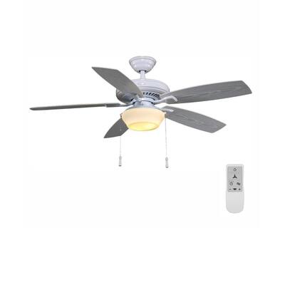 Gazebo 52 in. LED White Ceiling Fan with Light Kit and WiFi Remote Control works with Google and Alexa