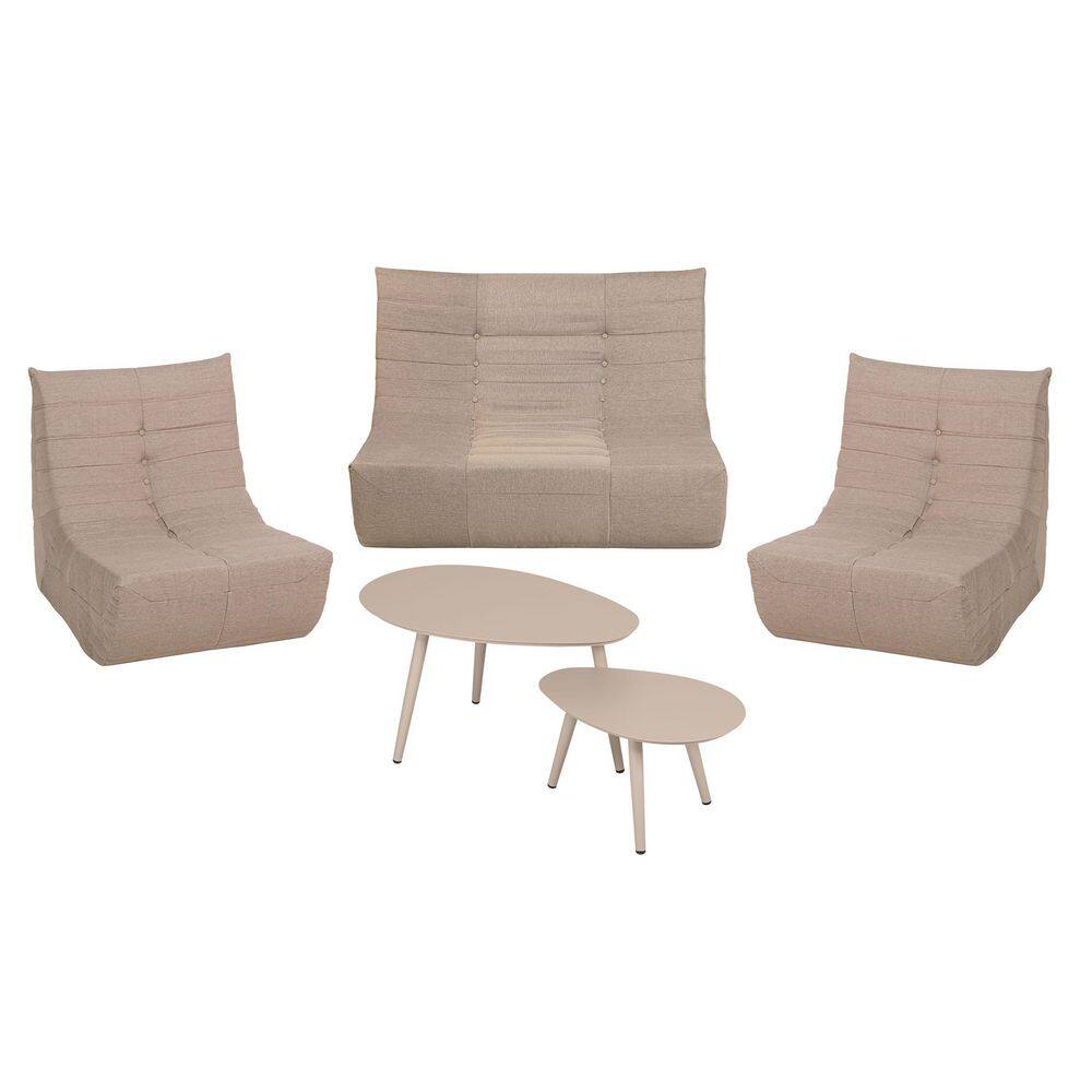 Deko Living 5 Piece Brown Outdoor Furniture Set