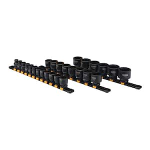 DEWALT 1/2 in. Drive Combination Impact Hex Socket Set (15-Piece) DWMT19233