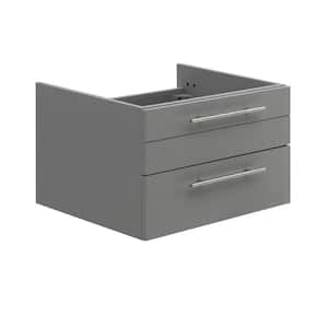 Lucera 24 in. W Wall Hung Bath Vanity Cabinet Only in Gray