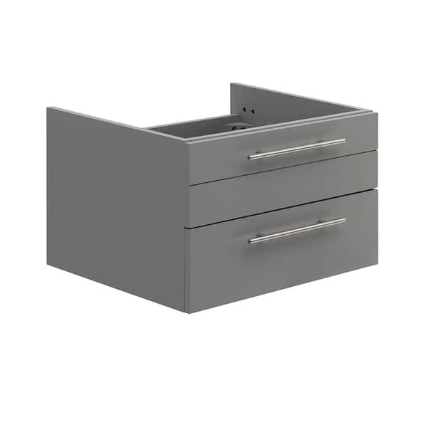 Fresca Lucera 24 in. W Wall Hung Bath Vanity Cabinet Only in Gray