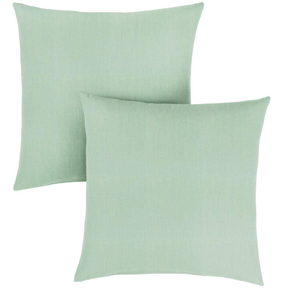 Sunbrella Canvas Spa Outdoor Knife Edge Throw Pillows (2-Pack)
