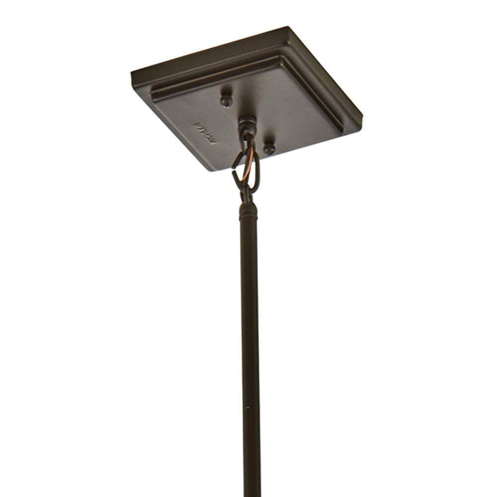 Distressed Bronze 21" Modern Outdoor Chandelier with White Shades