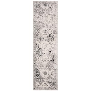 Madison Silver/Gray 2 ft. x 6 ft. Border Runner Rug