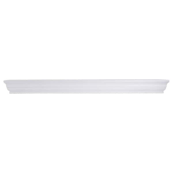 Dogberry Collections 48 in. White Shaker Mantel Shelf