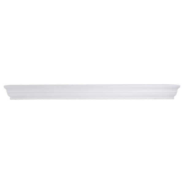 Dogberry Collections 72 in. White Shaker Mantel Shelf