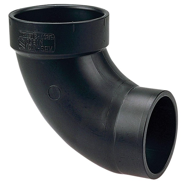 NIBCO 2 in. ABS DWV 90-Degree Spigot x Hub Elbow