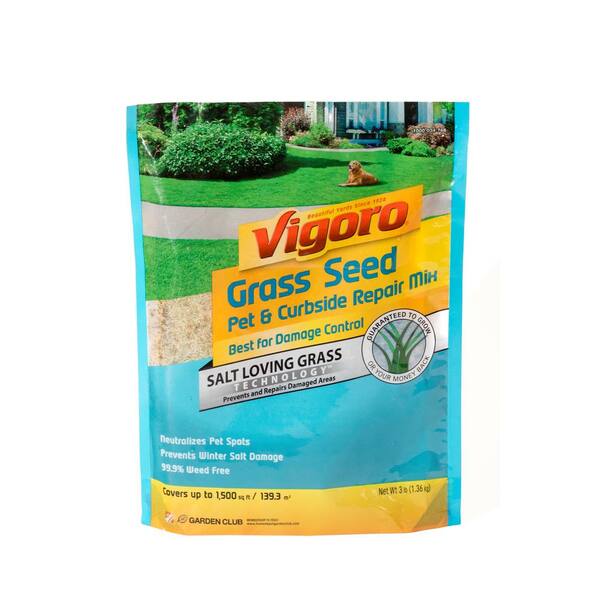 Vigoro 3 lb. Pet and Curbside Repair Grass Seed Mix 25189 The Home Depot