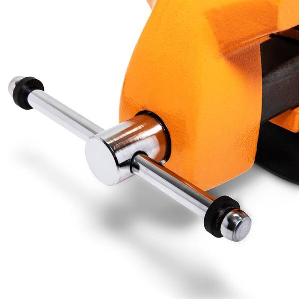 6 Inch Heavy Duty Bench Vise - 270° Swivel Base With Forged Steel Construction