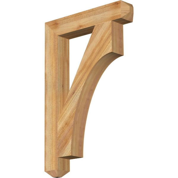 Ekena Millwork 4 in. x 36 in. x 24 in. Western Red Cedar Westlake Craftsman Rough Sawn Bracket