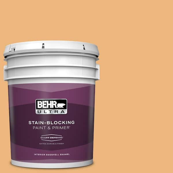 BEHR ULTRA 5 gal. #ICC-100 Eastern Amber Extra Durable Eggshell Enamel Interior Paint & Primer