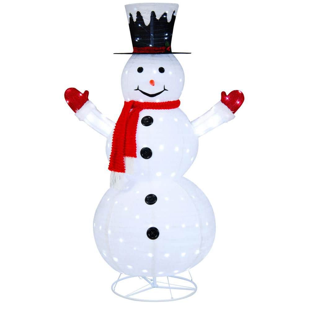 Costway 6 ft. Lighted Artificial Christmas Snowman Pre-Lit Pop-up