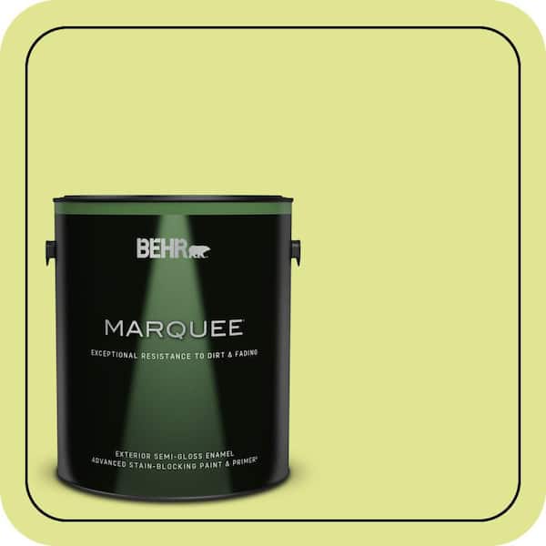 BEHR MARQUEE 1 gal. #410A-3 Honeydew Semi-Gloss Enamel Exterior Paint & Primer