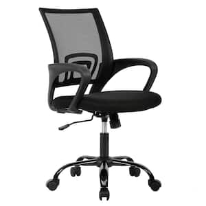 Kai Upholstery Seat Adjustable Height Lumbar Support Swivel Ergonomic Office Chair in Black