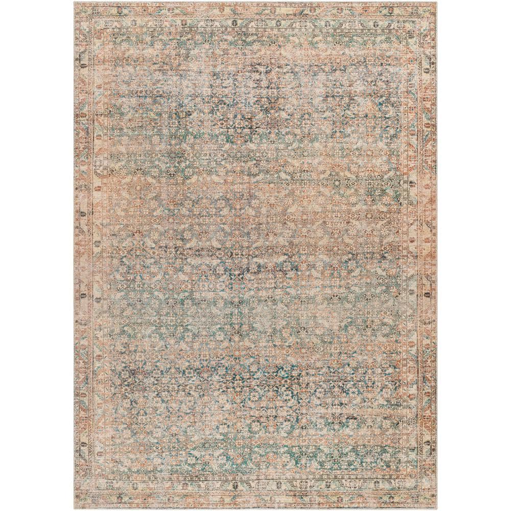 Surya Marlene Sage/Brown 7 ft. x 9 ft. Medallion Indoor Area Rug ...