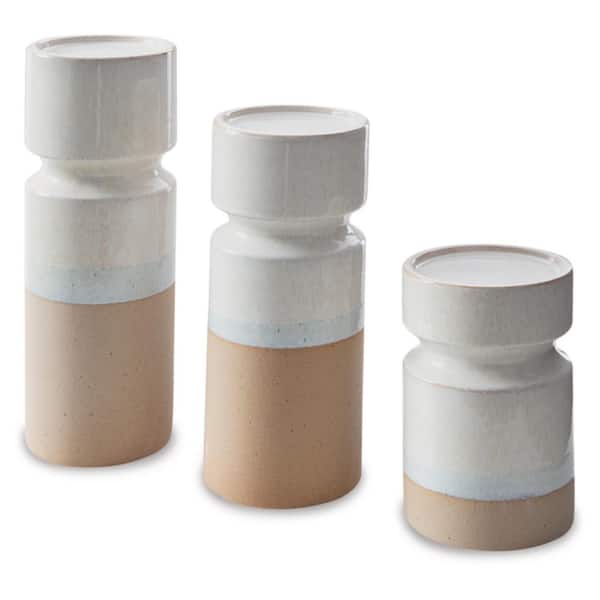 Hurston Beige/Brown Candle Holder (Set of 3)